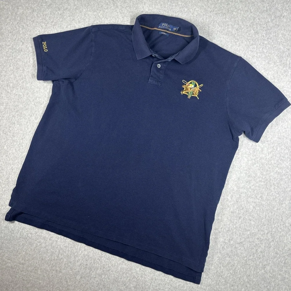 Polo Ralph Lauren Racehorse Embroidered Chest Patch Polo Shirt Men's XXL SS